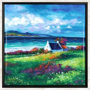Bright and Breezy, Isle of Arran, Framed Tile by Jean Feeney