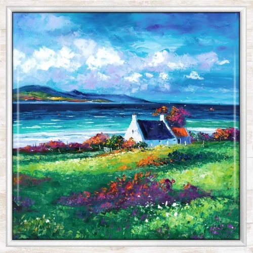 Bright and Breezy, Isle of Arran, Framed Tile by Jean Feeney - Image 2