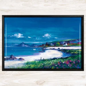 Hot Summer Elgol, Isle of Skye, Framed Tile by Jean Feeney