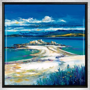Ord Bay, Isle of Skye, Framed Tile by Jean Feeney