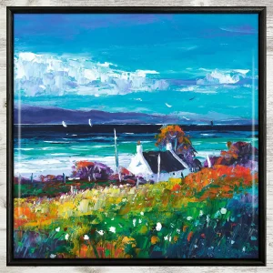 Bright Summer Breeze, Isle of Arran, Framed Tile by Jean Feeney