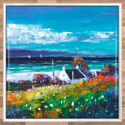 Bright Summer Breeze, Isle of Arran, Framed Tile by Jean Feeney - Image 2