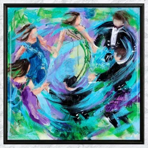 Goin Roon, Framed Tile by Janet McCrorie
