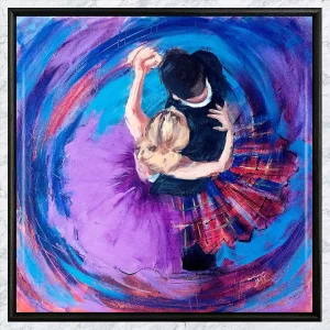 Above the Dance, Framed Tile by Janet McCrorie