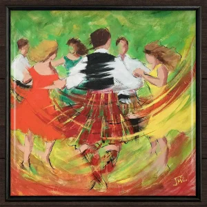 Jig St. Clements, Framed Tile by Janet McCrorie