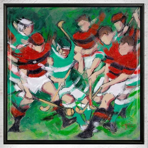 Highland Clash, Framed Tile by Janet McCrorie