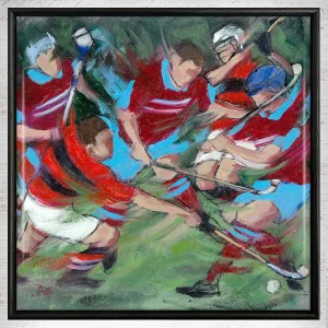 The Gaelic Battleground, Framed Tile by Janet McCrorie