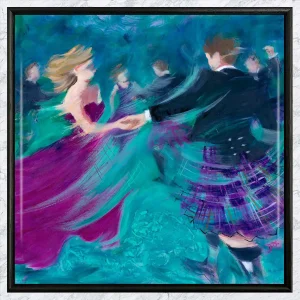 Footprints of the Highlands, Framed Tile by Janet McCrorie