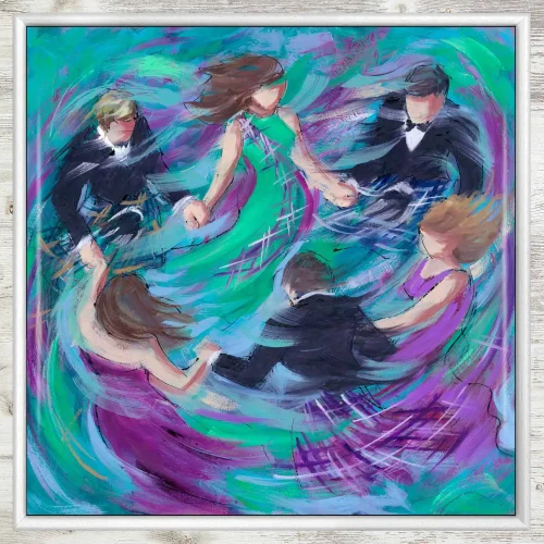 Tartan Twirl, Framed Tile by Janet McCrorie - Image 2