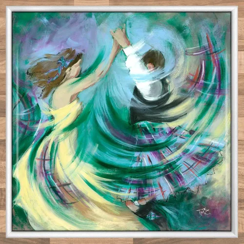 Ceilidh For Peace, Framed Tile by Janet McCrorie - Image 2
