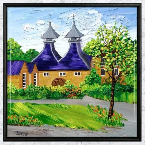Strathisla Whisky Distillery, Framed Tile by Sheila Fowler