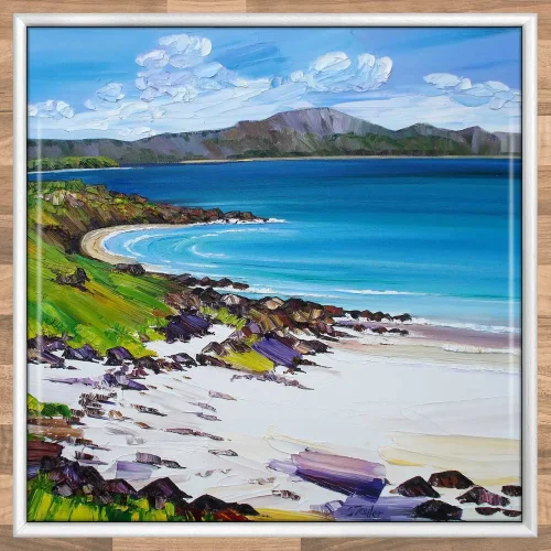 Coral Beach, Skye, Framed Tile by Sheila Fowler - Image 2