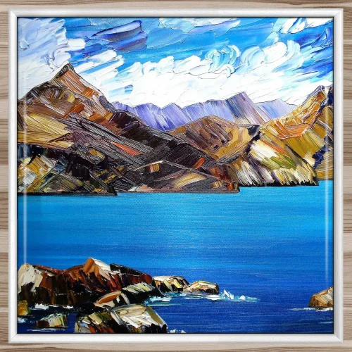 Black Cuillins, Skye, Framed Tile by Sheila Fowler - Image 2