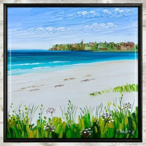 West Sands, St. Andrews, Framed Tile by Sheila Fowler