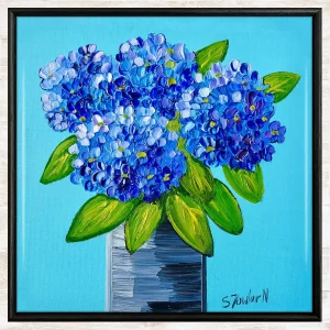 Summer Blues, Framed Tile by Sheila Fowler
