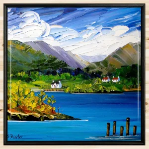 Loch Lomond, Framed Tile by Sheila Fowler