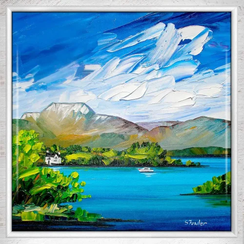 On Loch Lomond, Framed Tile by Sheila Fowler - Image 2