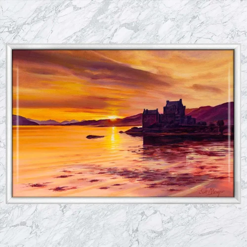Dawn at Eilean Donan, Framed Tile by Scott McGregor - Image 2