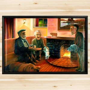 Taking the Dogs for a Walk, Framed Tile by Scott McGregor
