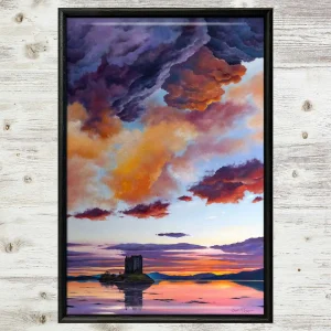 Castle Stalker, Framed Tile by Scott McGregor