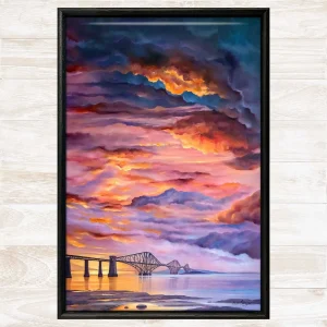 Rail Bridge, Framed Tile by Scott McGregor