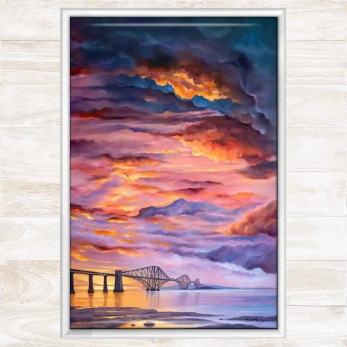 Rail Bridge, Framed Tile by Scott McGregor - Image 2