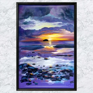 Ailsa Craig Purple, Framed Tile by Scott McGregor