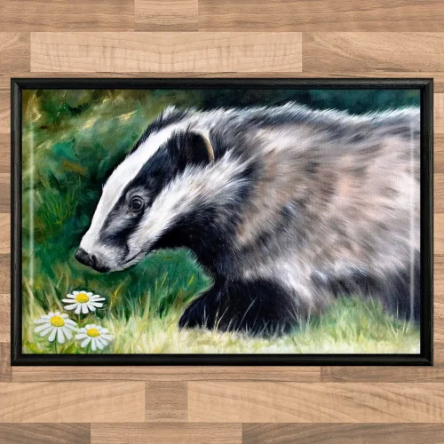 Badger, Framed Tile by Scott McGregor