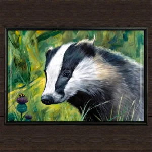 Badger & Bee, Framed Tile by Scott McGregor