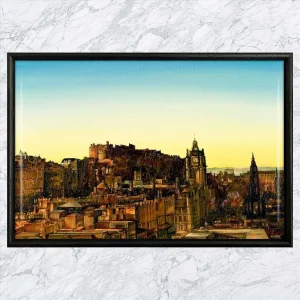 Edinburgh City, Framed Tile by Scott McGregor