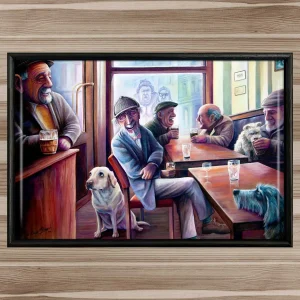 Enjoying the Afternoon Walk, Framed Tile by Scott McGregor