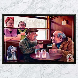 There they are Jean, Framed Tile by Scott McGregor