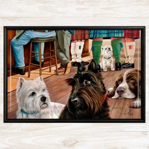 Wee Angus Will Tell Us if He's a True Scotsman, Framed Tile by Scott McGregor