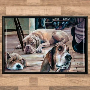 Bored, Framed Tile by Scott McGregor