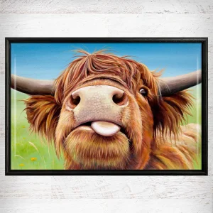 Give us a Kiss, Framed Tile by Scott McGregor