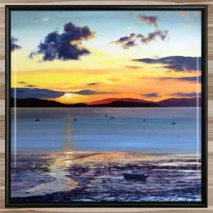 Sundown over Bute, Framed Tile by Scott McGregor