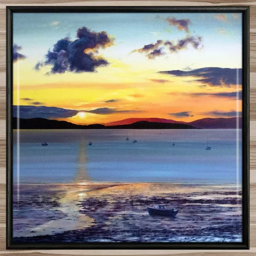 Sundown over Bute, Framed Tile by Scott McGregor