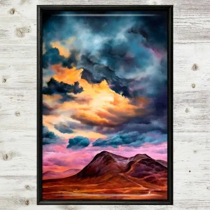 Storm Clouds Over Glencoe, Framed Tile by Scott McGregor