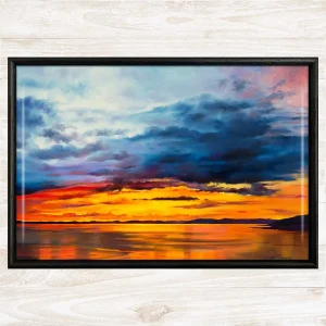 West Coast Sunset, Framed Tile by Scott McGregor