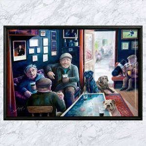 A Pint with Gavin Hastings, Framed Tile by Scott McGregor