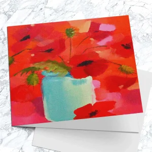 Passionate about Poppies, Greeting Card by Ann Vastano