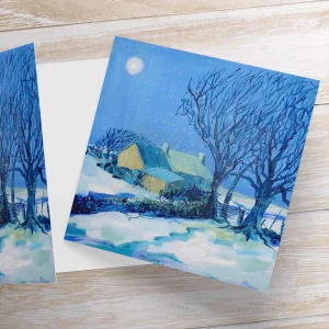Once in a Blue Moon, Greeting Card by Ann Vastano