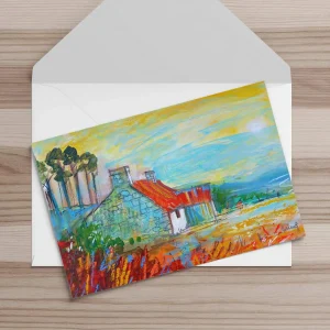 Hill View, Greeting Card by Ann Vastano