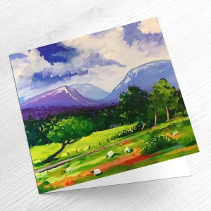 The Lairig Ghru from Avielochan, Greeting Card by Ann Vastano