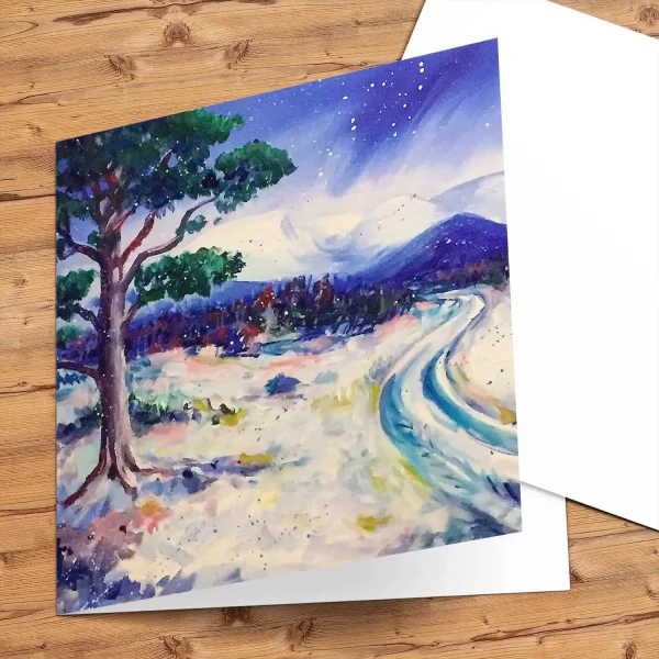 Winter at Tullochgrue, Greeting Card by Ann Vastano