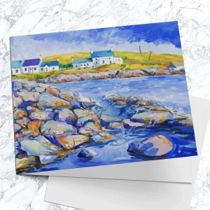 Rocky Shore, Greeting Card by Ann Vastano