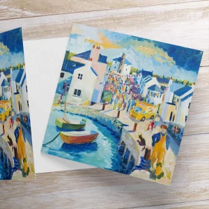 Bowmore, Fair Day, Greeting Card by Ann Vastano