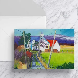 Sunny track in the park, Greeting Card by Ann Vastano