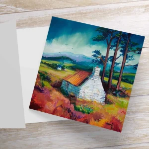 Battan Cottage, Kincraig, Greeting Card by Ann Vastano