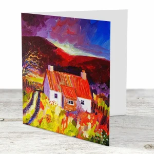 Downiest Cottage, Braemar, Greeting Card by Ann Vastano